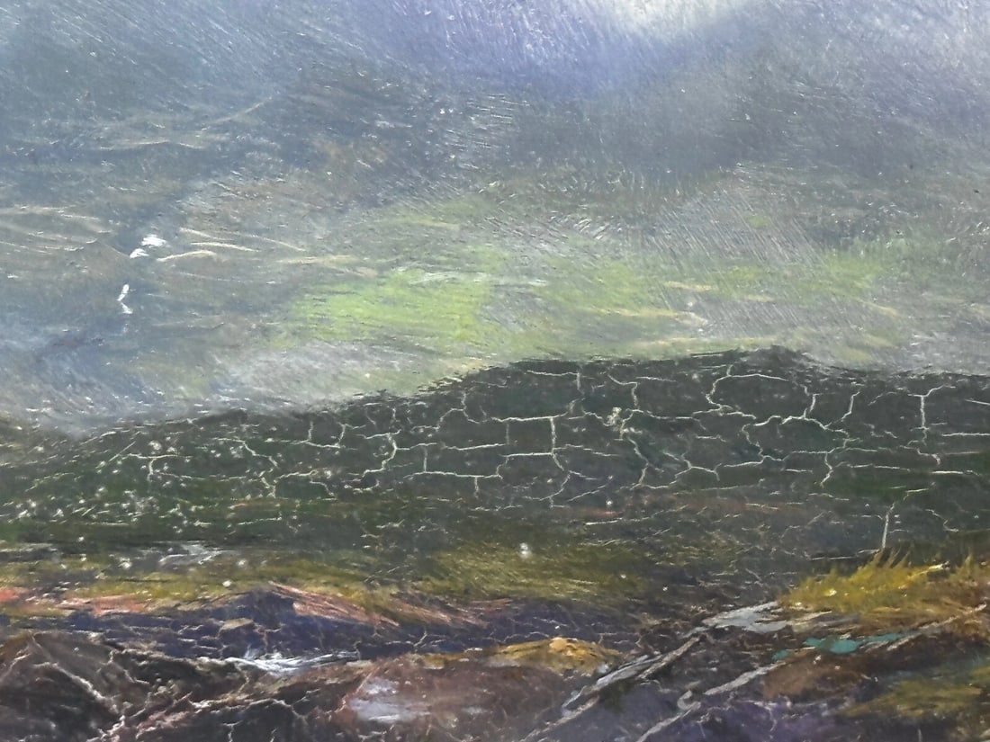 Victorian Oil Painting View The Glen Sligachan Skye Scotland Louis Bosworth Hurt - 13
