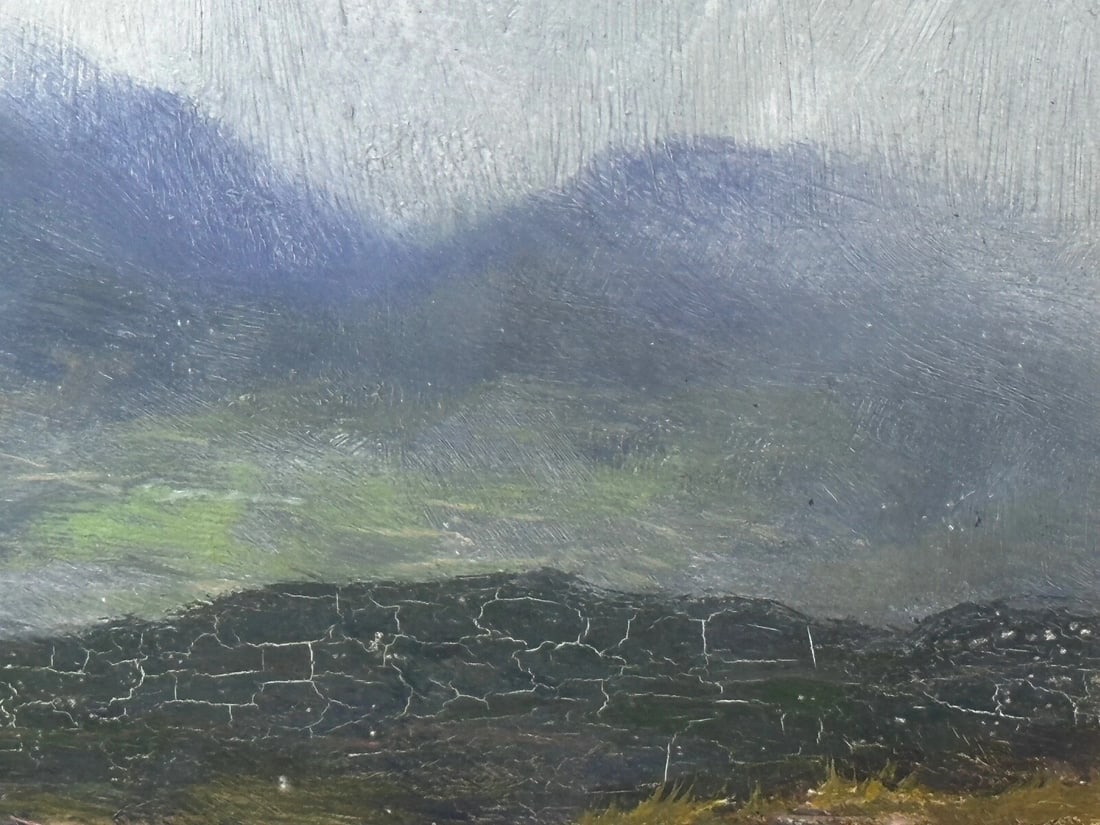 Victorian Oil Painting View The Glen Sligachan Skye Scotland Louis Bosworth Hurt - 15