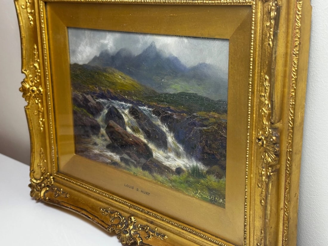 Victorian Oil Painting View The Glen Sligachan Skye Scotland Louis Bosworth Hurt - 19