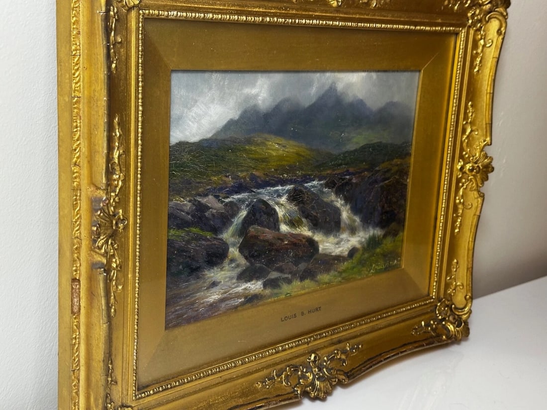 Victorian Oil Painting View The Glen Sligachan Skye Scotland Louis Bosworth Hurt - 20