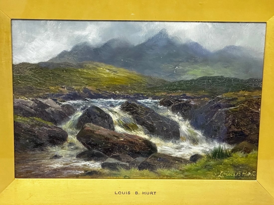 Victorian Oil Painting View The Glen Sligachan Skye Scotland Louis Bosworth Hurt - 3