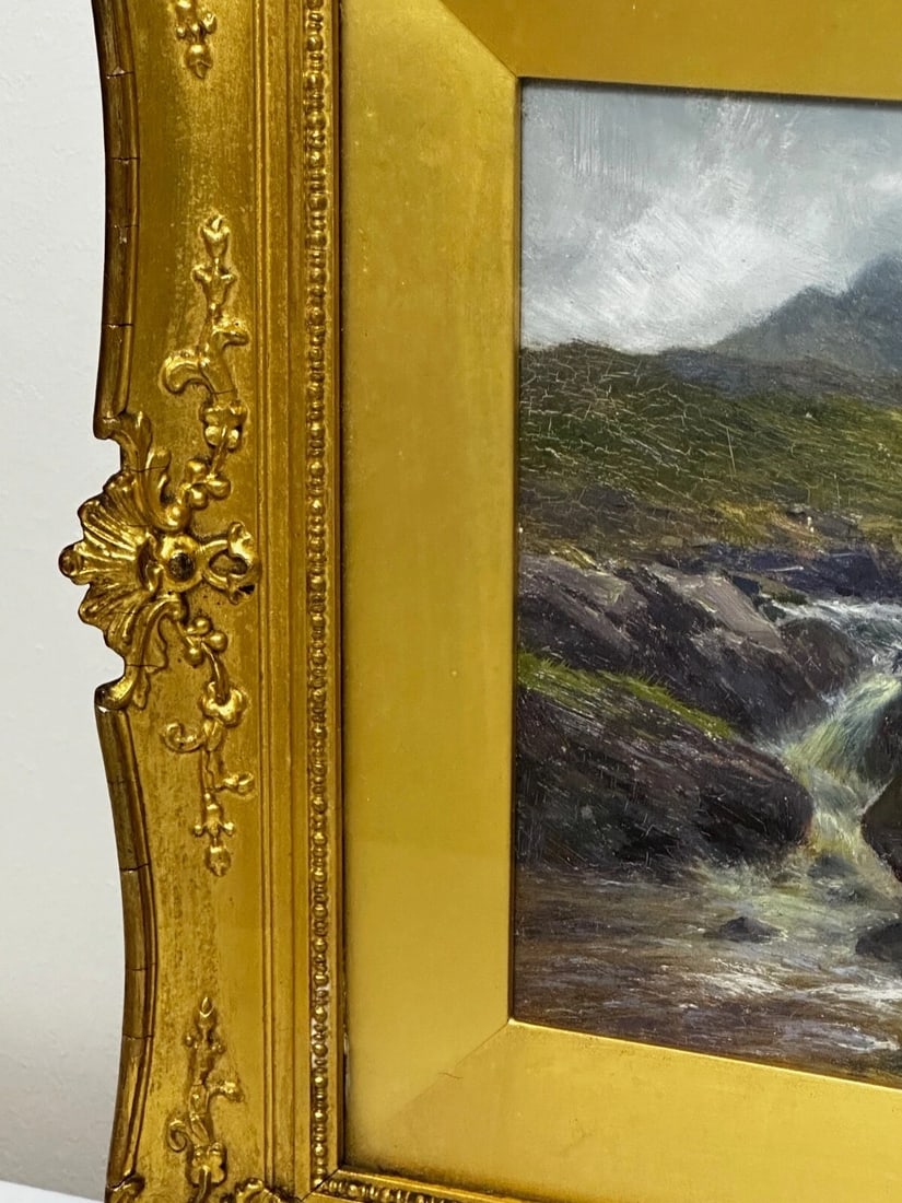 Victorian Oil Painting View The Glen Sligachan Skye Scotland Louis Bosworth Hurt - 5