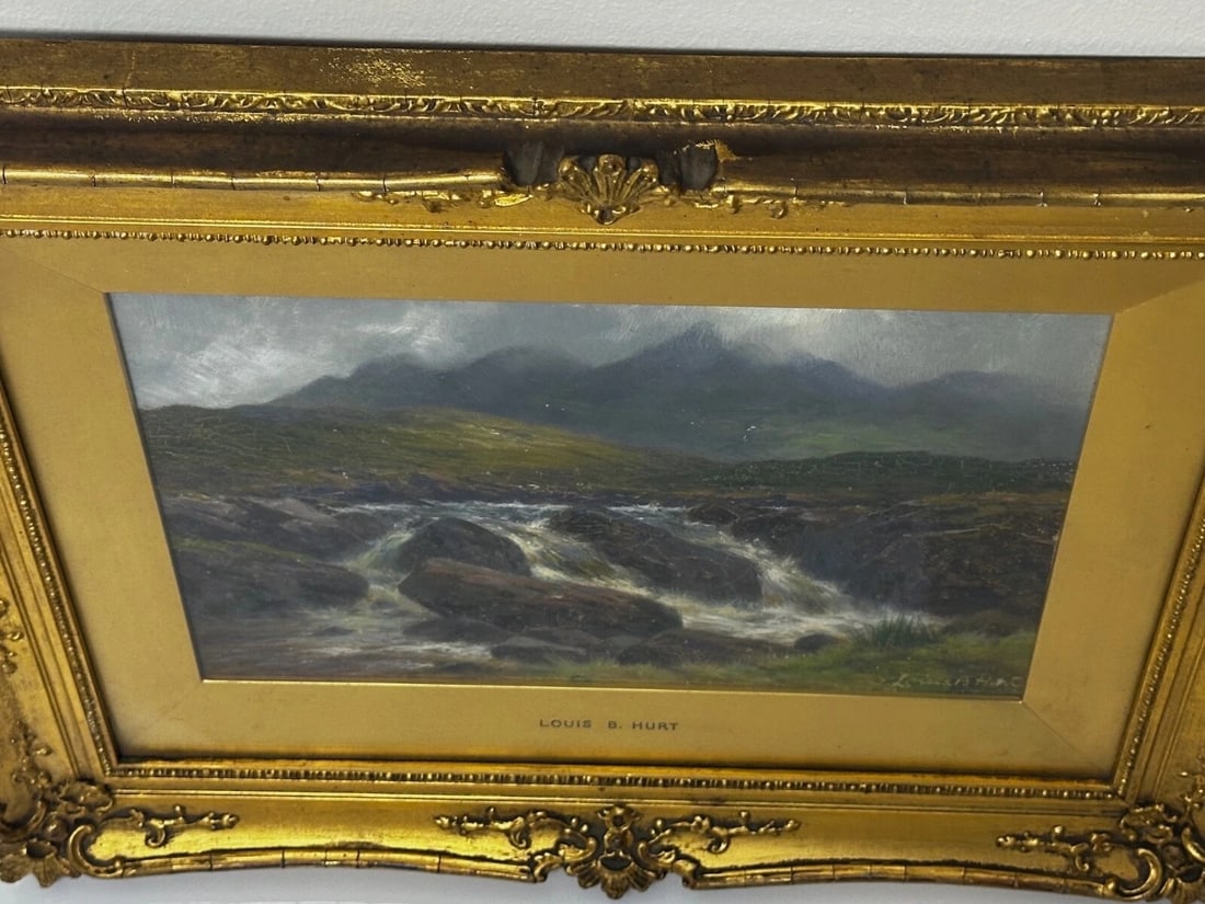 Victorian Oil Painting View The Glen Sligachan Skye Scotland Louis Bosworth Hurt - 8