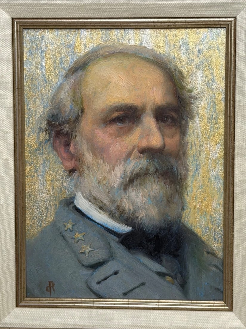 Oil Portrait General Robert E. Lee Commander of the Armies Of Confederate States - 2