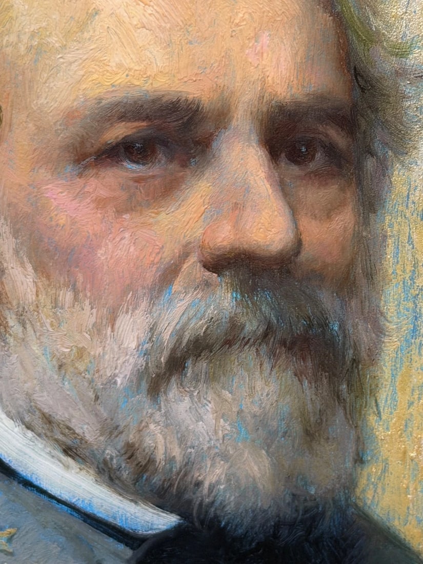Oil Portrait General Robert E. Lee Commander of the Armies Of Confederate States - 6