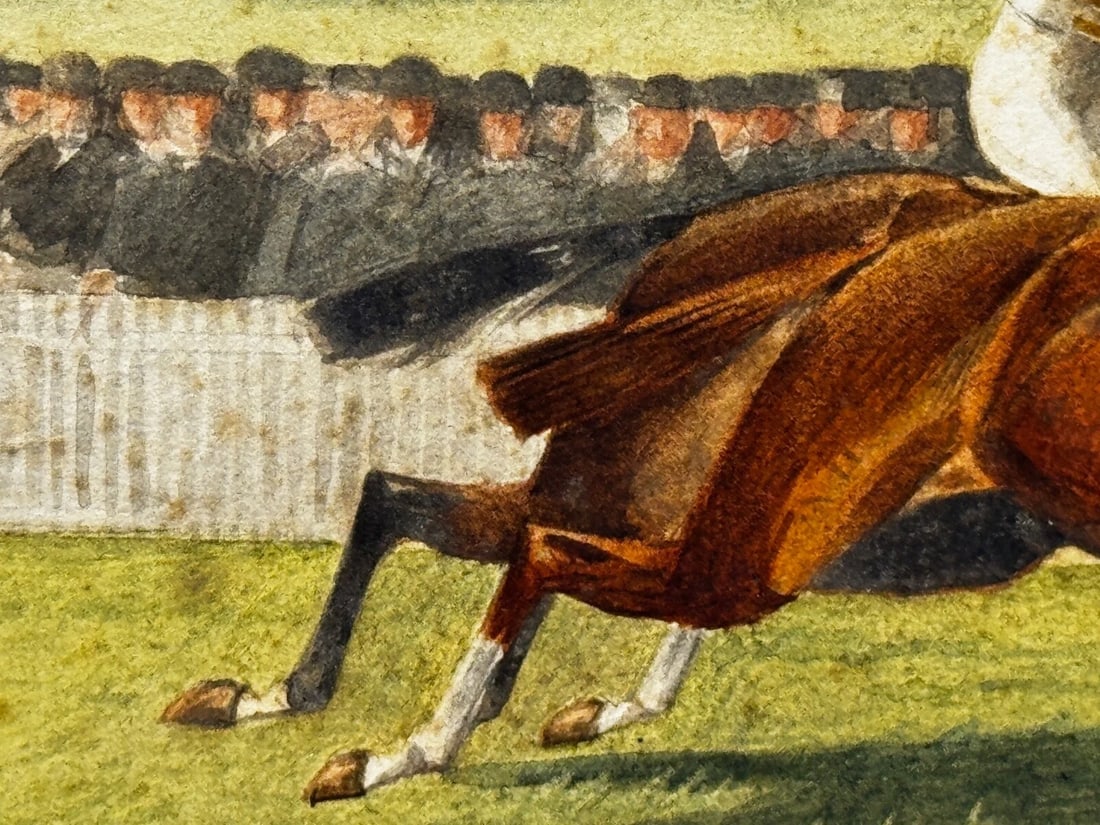 Equestrian Painting 2000 Guineas 1910 Neil Gow Wins at Newmarket By Issac Cullin - 14
