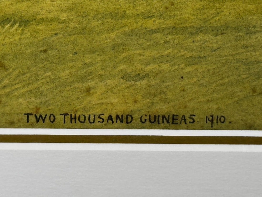 Equestrian Painting 2000 Guineas 1910 Neil Gow Wins at Newmarket By Issac Cullin - 6