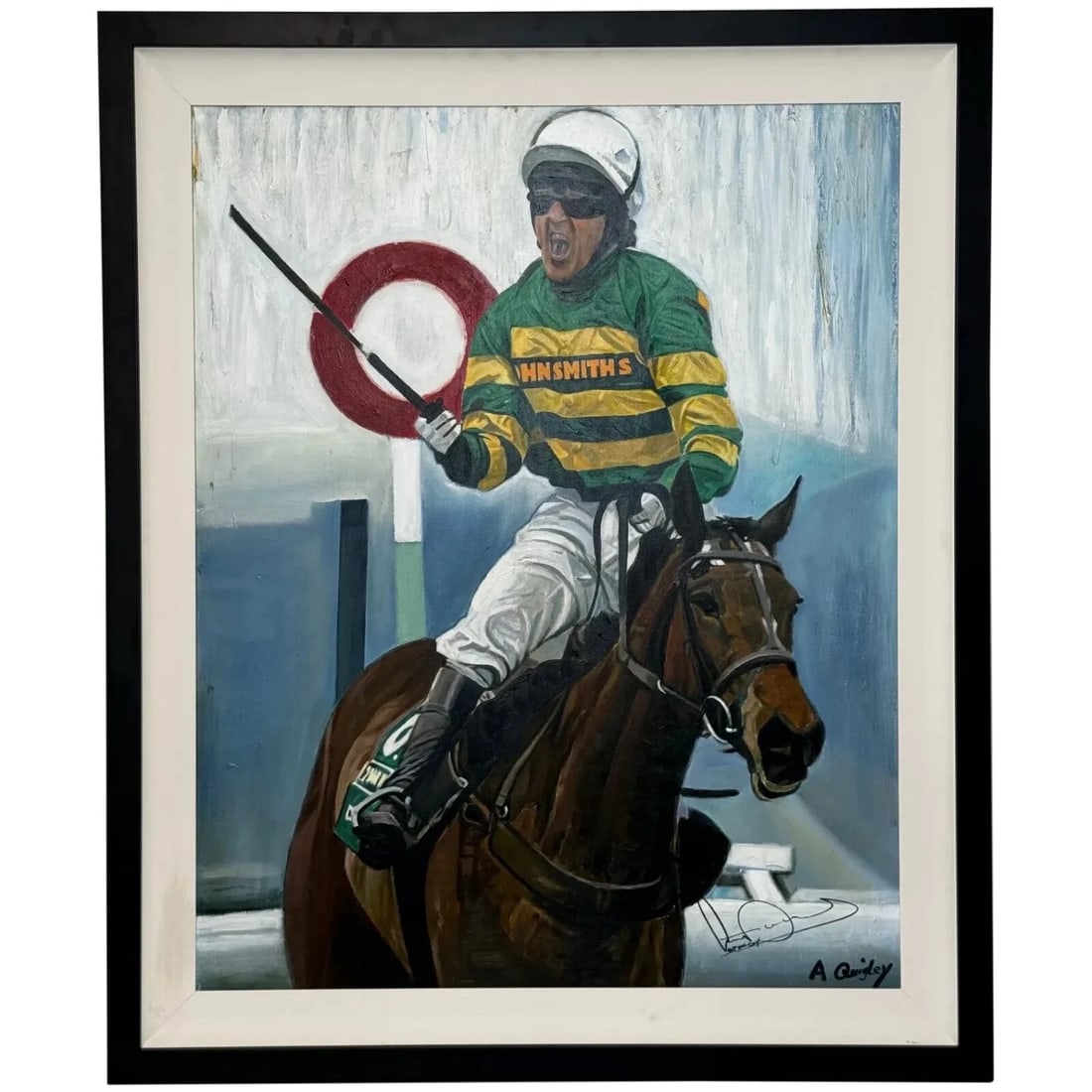 Oil Painting Grand National Winner No 6 Don't Push It 2010 Jockey A P McCoy Up