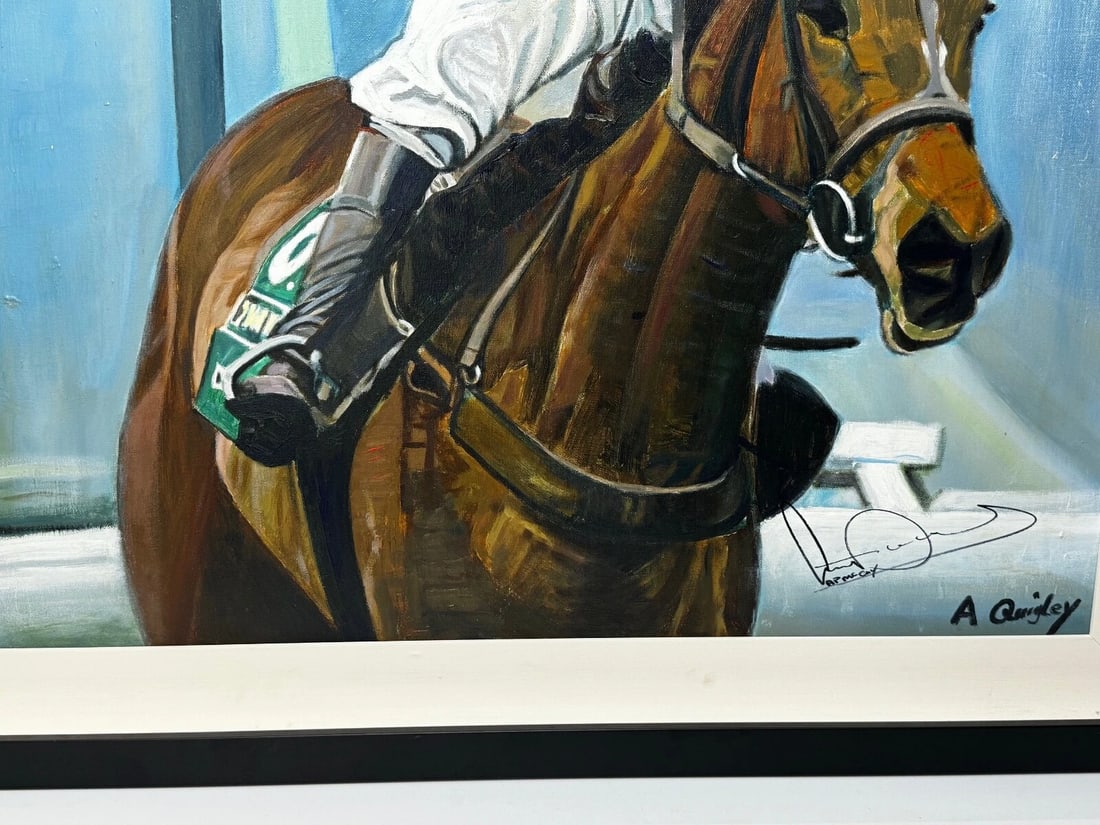 Oil Painting Grand National Winner No 6 Don't Push It 2010 Jockey A P McCoy Up - 4