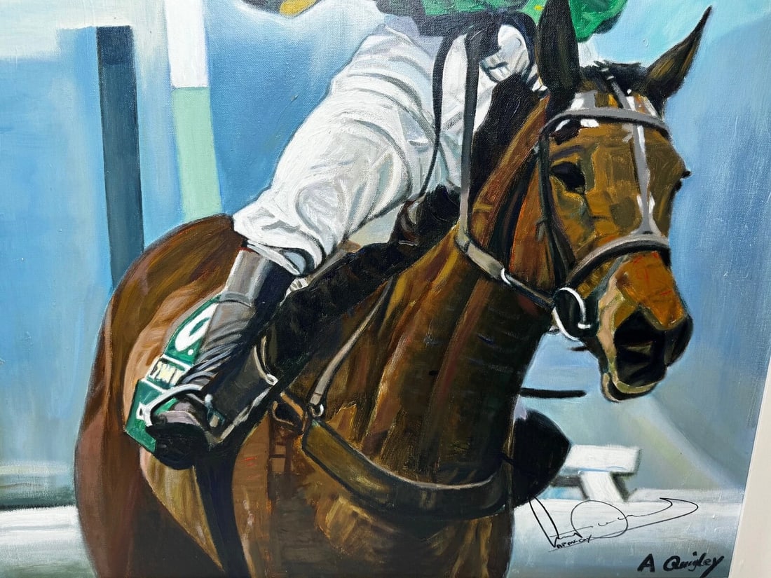 Oil Painting Grand National Winner No 6 Don't Push It 2010 Jockey A P McCoy Up - 8