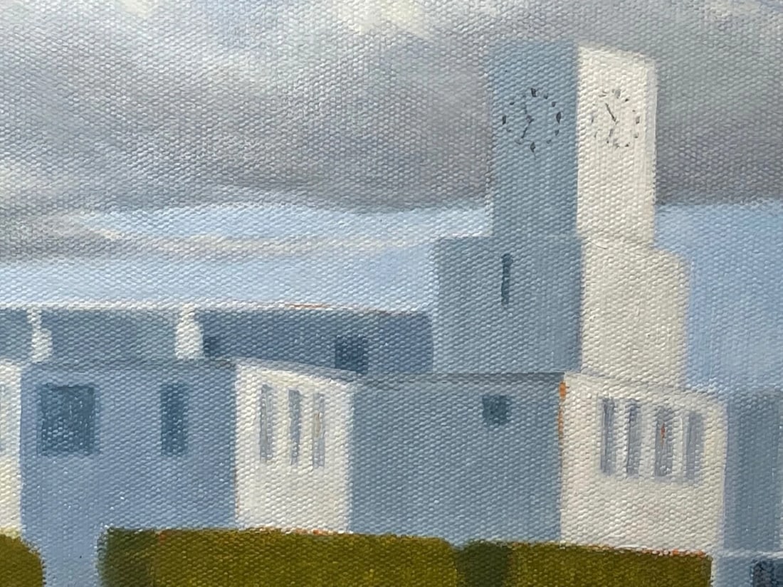 English Sporting Oil Painting Golf Players At Royal Birkdale Southport - 8