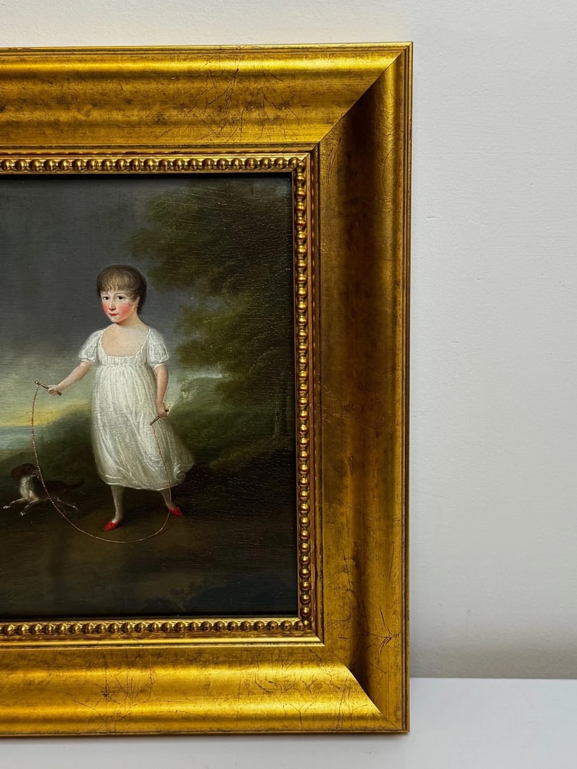 Portrait Painting Louisa Cooke With Mr Quiz In The Manner of George Romney C1802 - 10