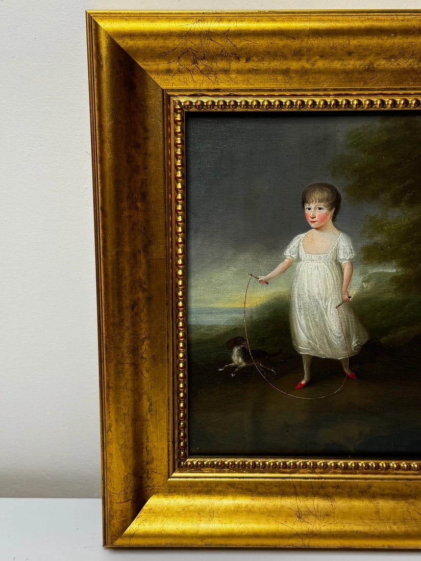 Portrait Painting Louisa Cooke With Mr Quiz In The Manner of George Romney C1802 - 11