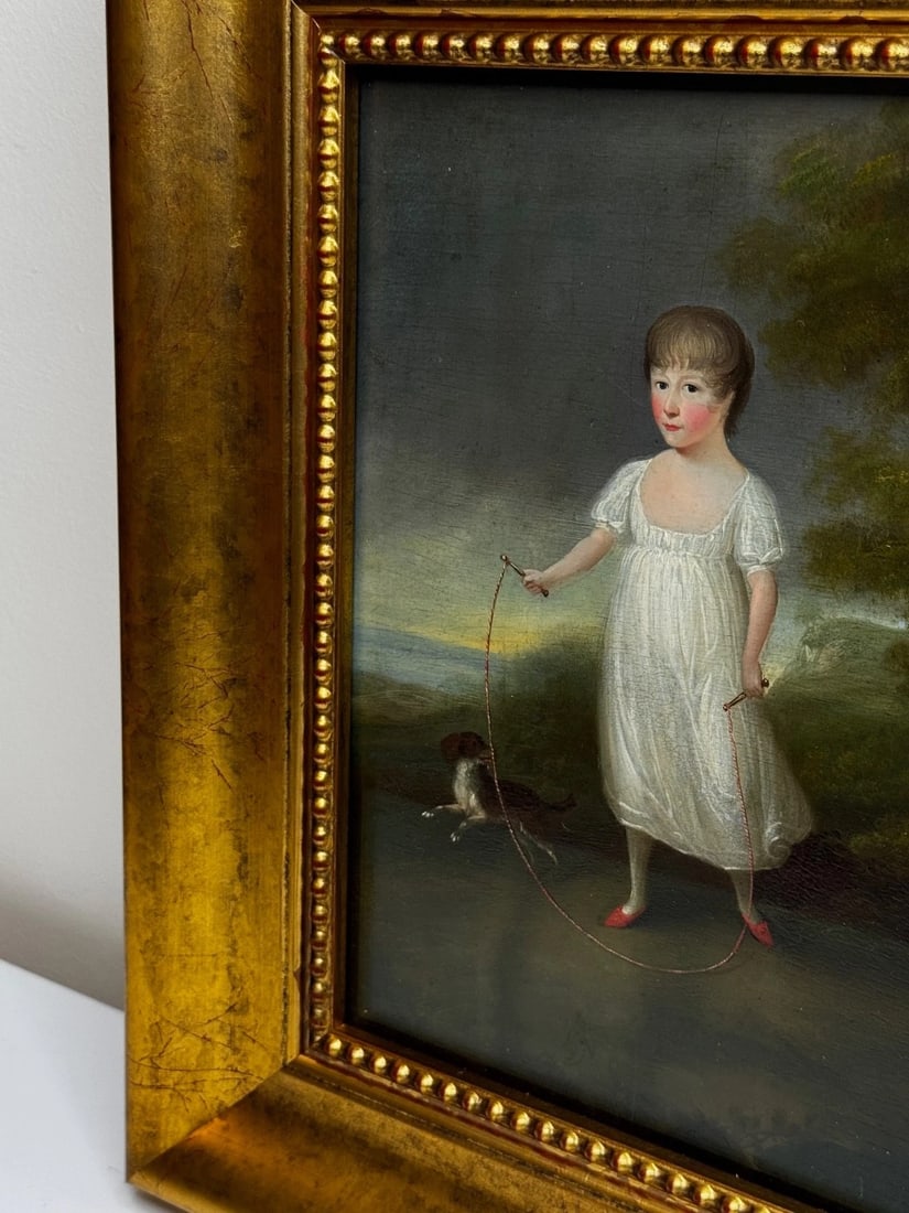 Portrait Painting Louisa Cooke With Mr Quiz In The Manner of George Romney C1802 - 12