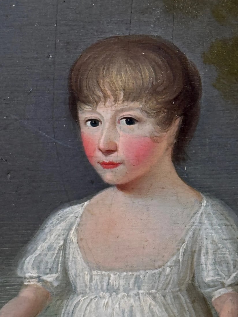 Portrait Painting Louisa Cooke With Mr Quiz In The Manner of George Romney C1802 - 4