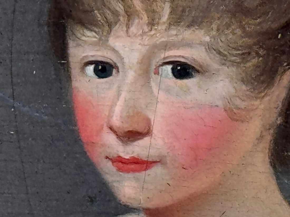 Portrait Painting Louisa Cooke With Mr Quiz In The Manner of George Romney C1802 - 5
