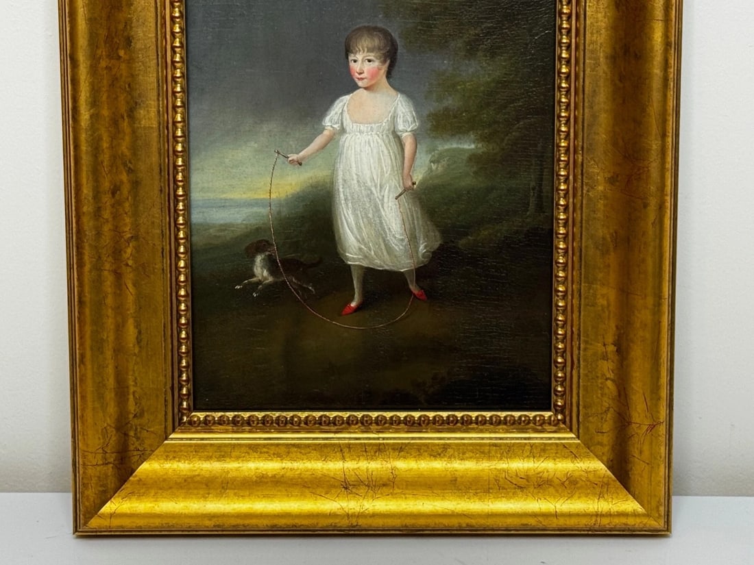 Portrait Painting Louisa Cooke With Mr Quiz In The Manner of George Romney C1802 - 6