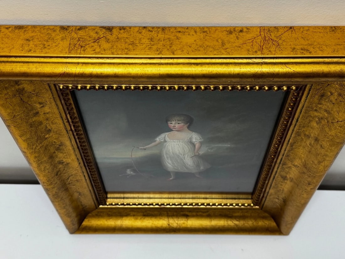 Portrait Painting Louisa Cooke With Mr Quiz In The Manner of George Romney C1802 - 7