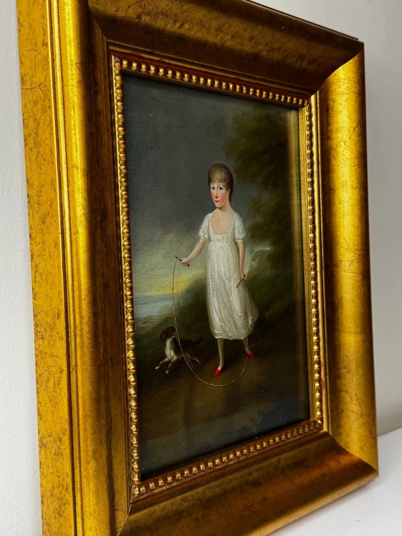 Portrait Painting Louisa Cooke With Mr Quiz In The Manner of George Romney C1802 - 9