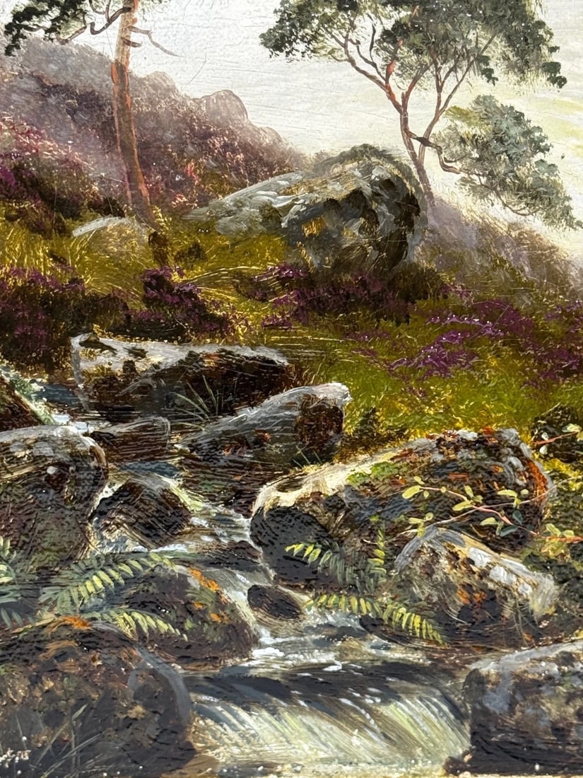 Painting Ben Lawers First Light Morning Mist Highland Cattle Beside Loch Tay - 15