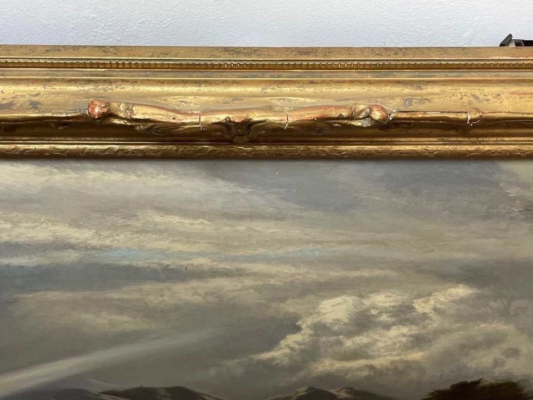Landscape Oil Masterpiece“A Summer Shower Passing Over the Snowdon Range" C1878 - 10