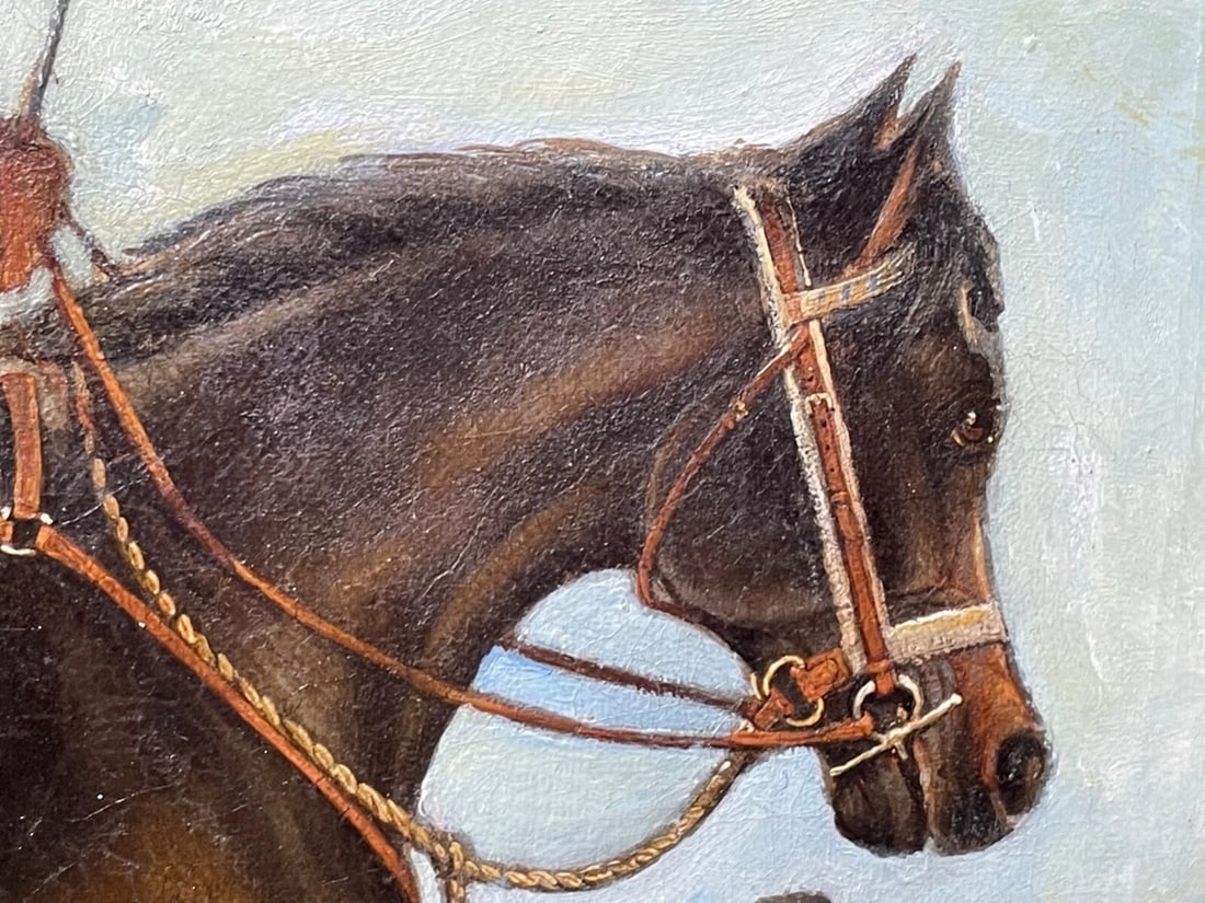 Equestrian Oil Painting Horses On The Road To Chester By Edward Lloyd Ellesmere - 14