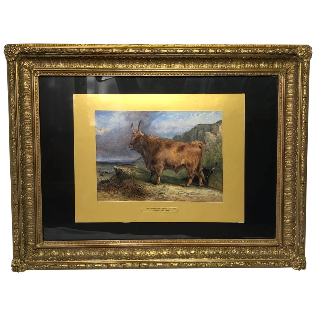 19th Century Scottish Highland Painting Cattle By Aster Richard Chilton Corbould (1 of 12)