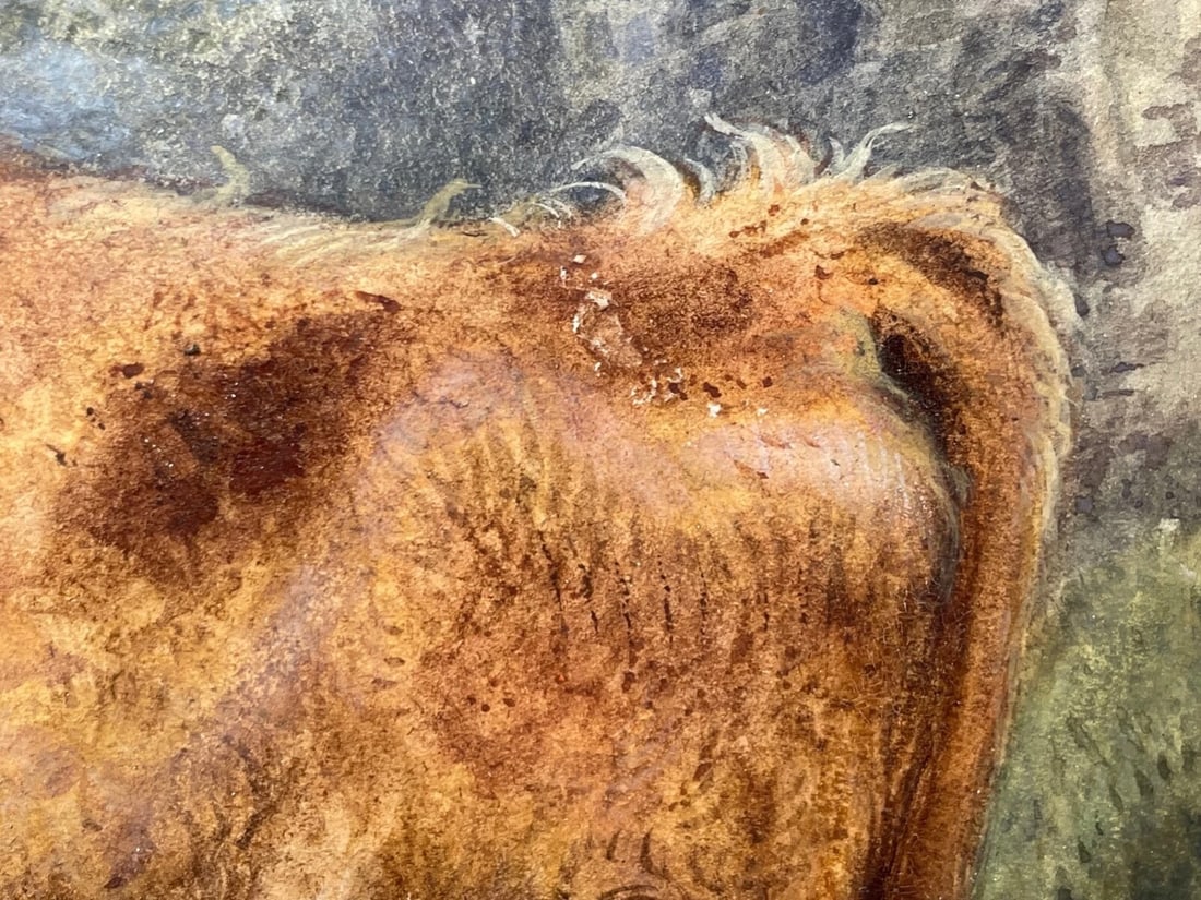 19th Century Scottish Highland Painting Cattle By Aster Richard Chilton Corbould - 9