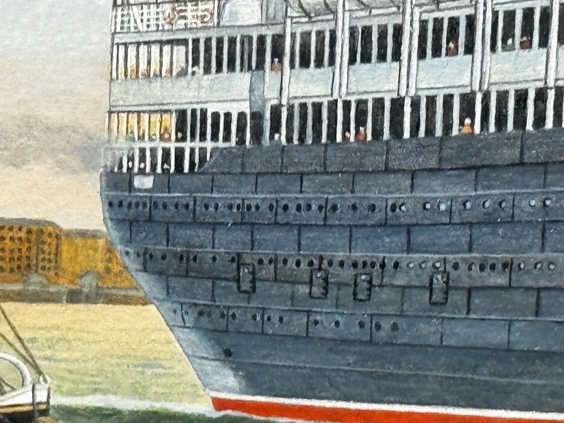 Sisters of the Mersey RMS Lusitania & RMS Mauretania Marine Masterpiece Painting - 14