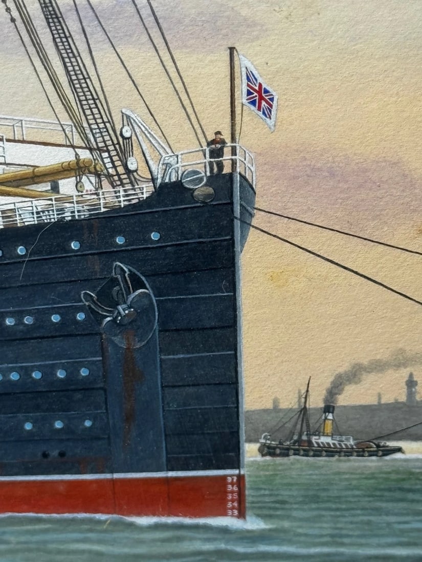 Sisters of the Mersey RMS Lusitania & RMS Mauretania Marine Masterpiece Painting - 5