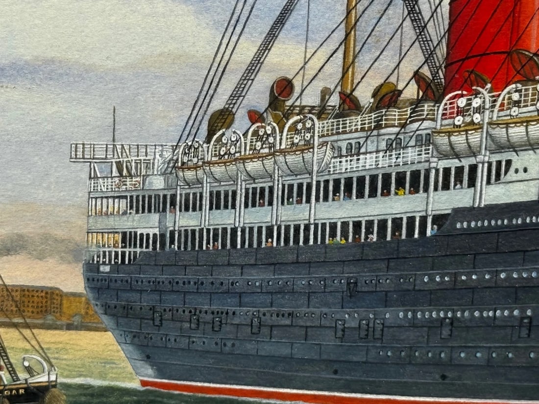 Sisters of the Mersey RMS Lusitania & RMS Mauretania Marine Masterpiece Painting - 7