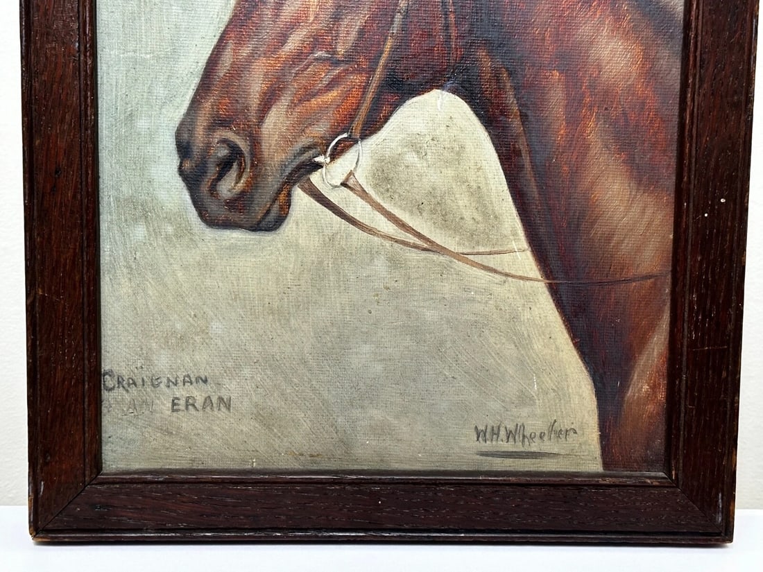 Equine Portrait of Champion Racehorse Craig an Eran by Walter Herbert Wheeler - 5