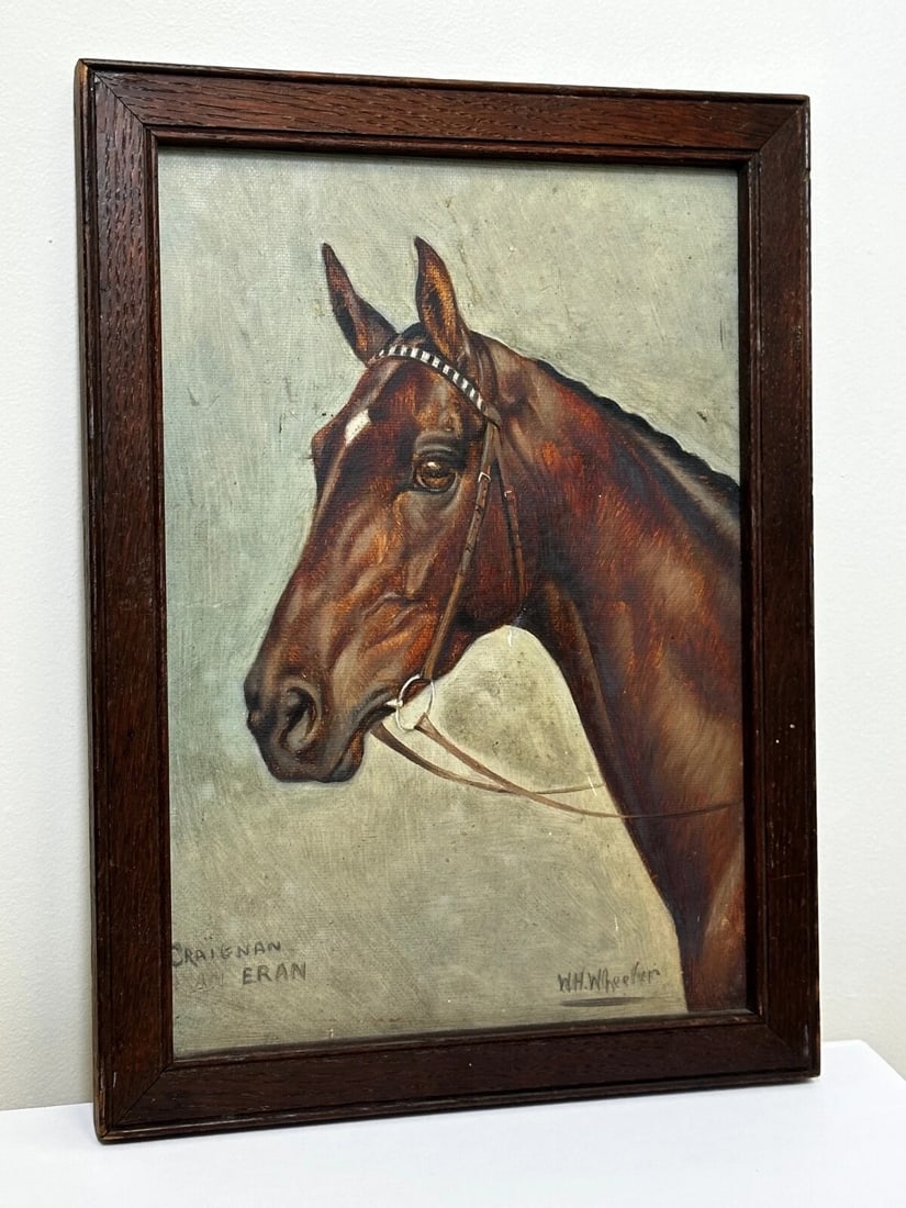 Equine Portrait of Champion Racehorse Craig an Eran by Walter Herbert Wheeler - 6