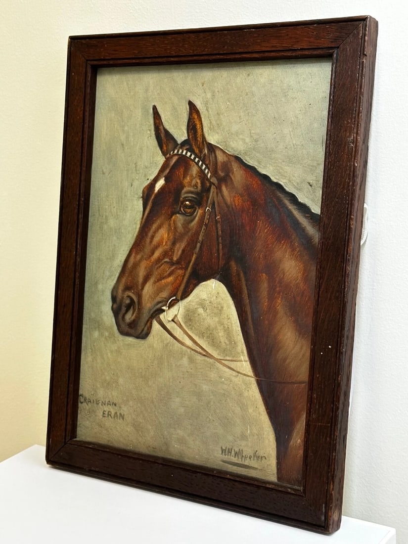 Equine Portrait of Champion Racehorse Craig an Eran by Walter Herbert Wheeler - 7