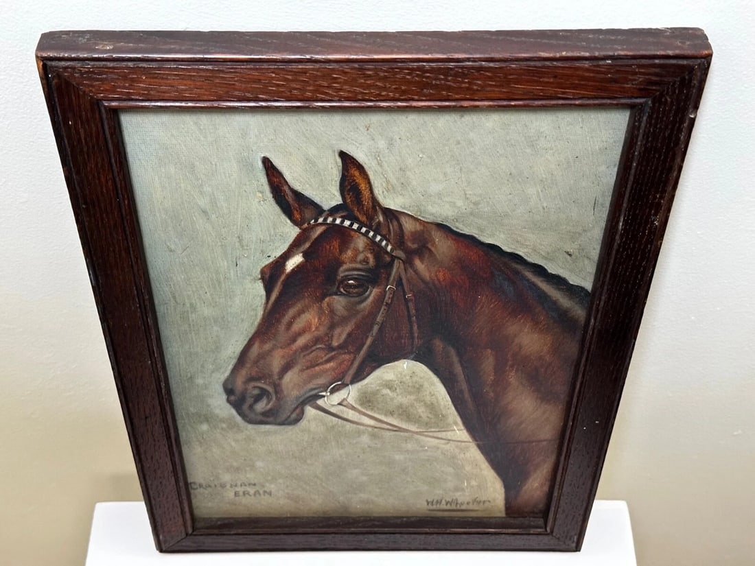 Equine Portrait of Champion Racehorse Craig an Eran by Walter Herbert Wheeler - 8