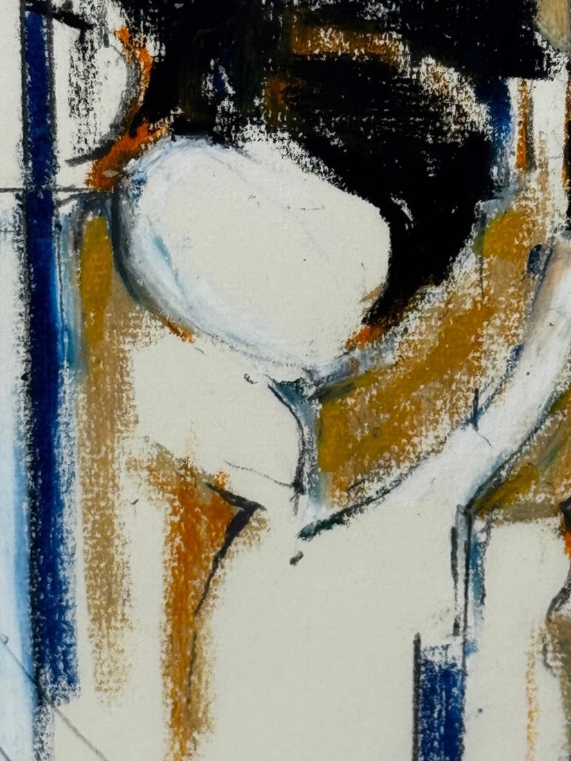 Abstract Painting Form In Motion Masterpiece By Adrian Heath C1965 Framed - 2