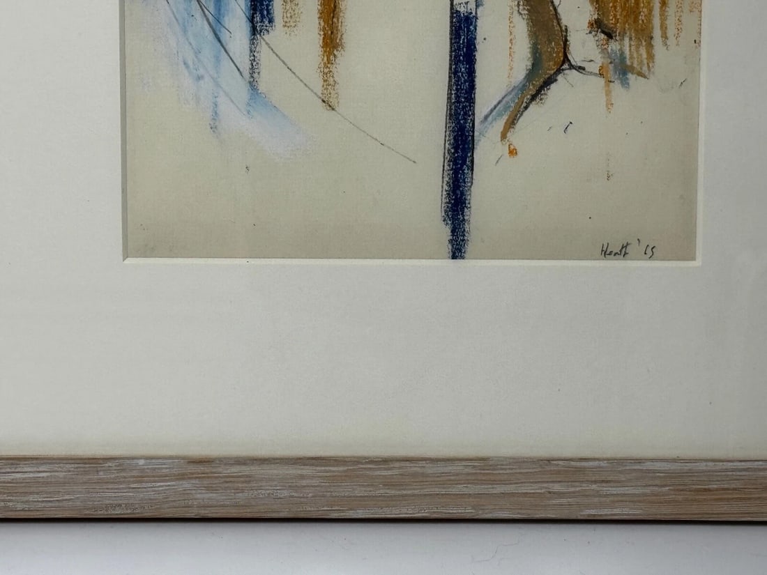 Abstract Painting Form In Motion Masterpiece By Adrian Heath C1965 Framed - 3