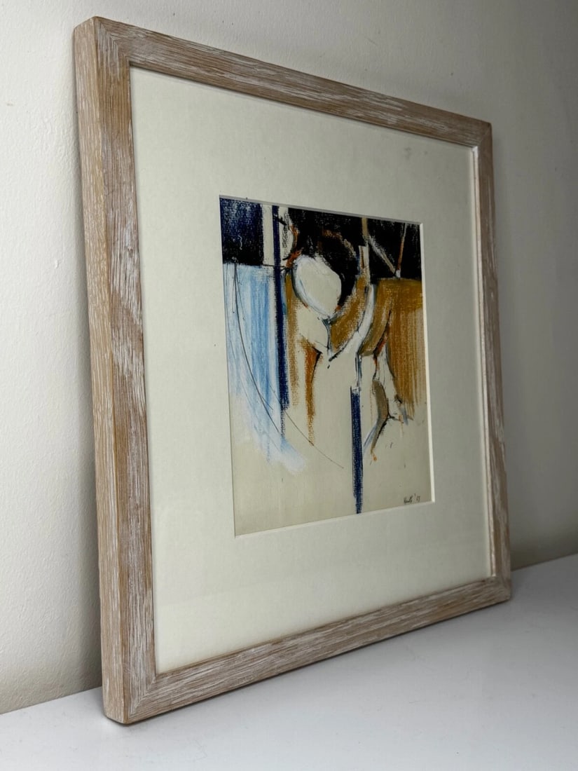 Abstract Painting Form In Motion Masterpiece By Adrian Heath C1965 Framed - 6