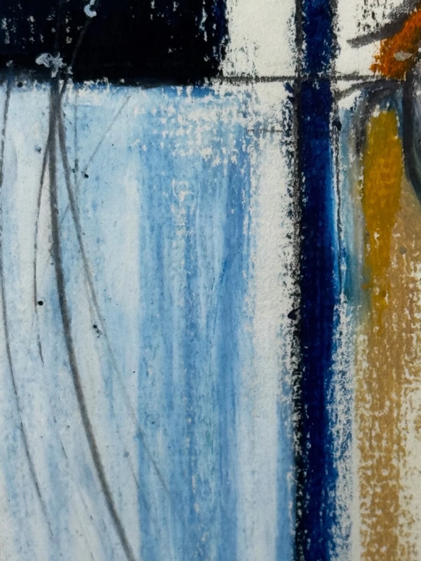 Abstract Painting Form In Motion Masterpiece By Adrian Heath C1965 Framed - 8