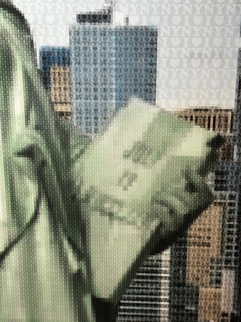 Huge Contemporary Nostalgic Painting New York Neoclassical Statue Liberty - 14