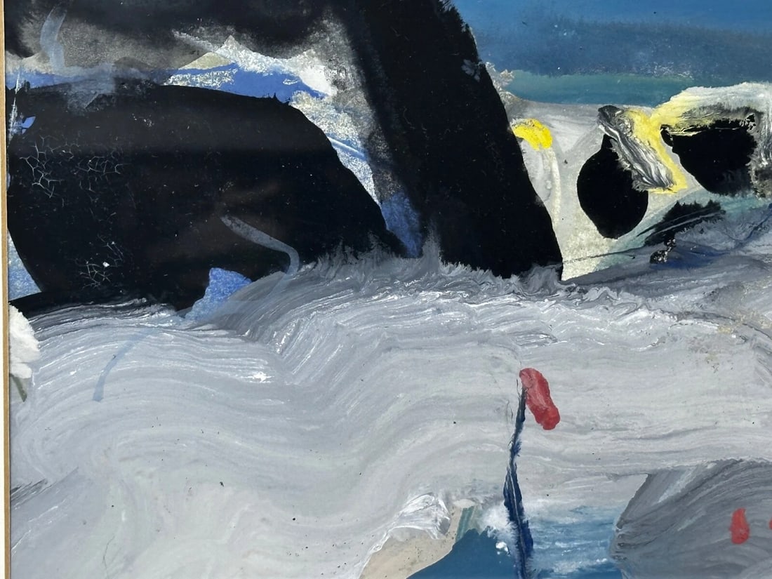 Painting Illuminated Moonlight Seaside Night Beach By James Downie Robertson RSA - 13