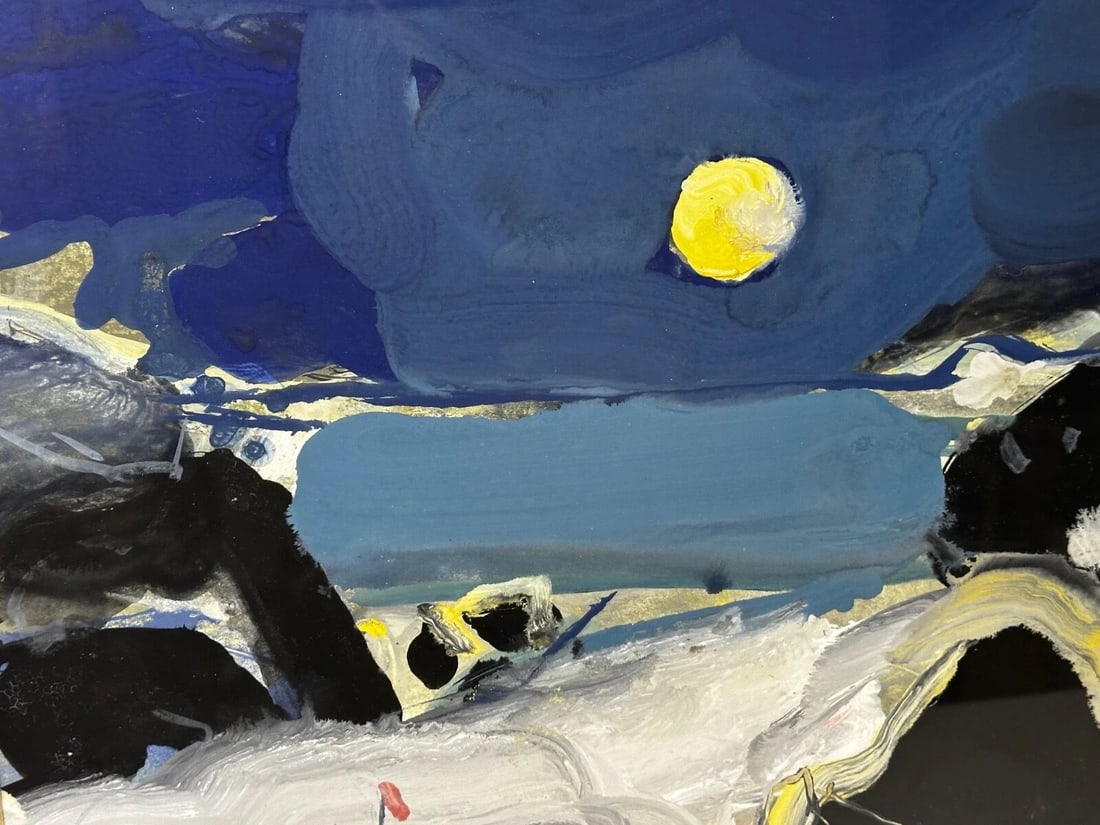 Painting Illuminated Moonlight Seaside Night Beach By James Downie Robertson RSA - 2