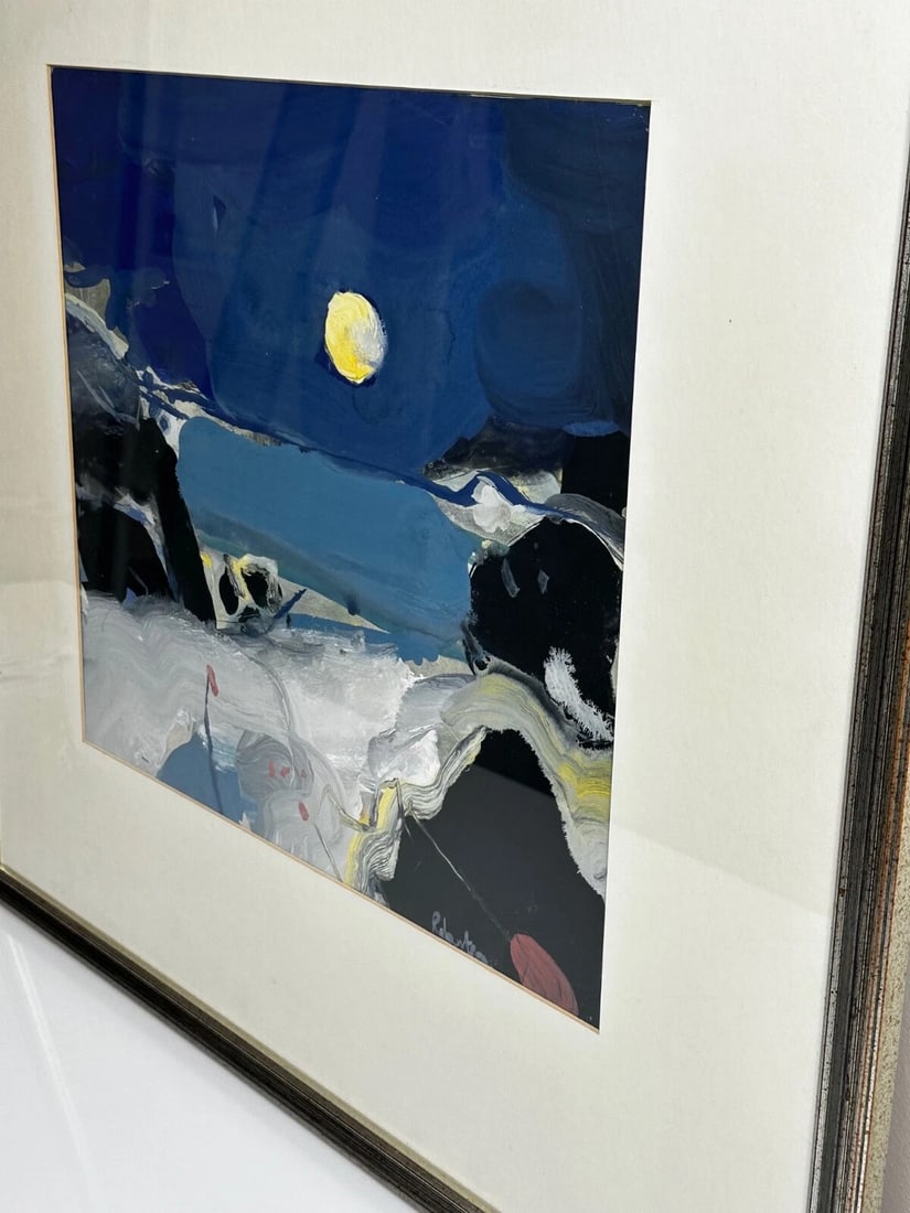 Painting Illuminated Moonlight Seaside Night Beach By James Downie Robertson RSA - 8