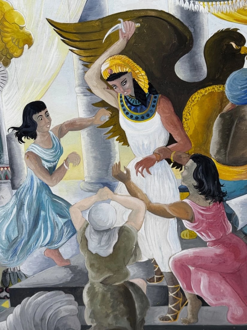 Surrealism Painting Death of Cleopatra by Wenda Jerrum c1960 Egyptian Mythology - 10