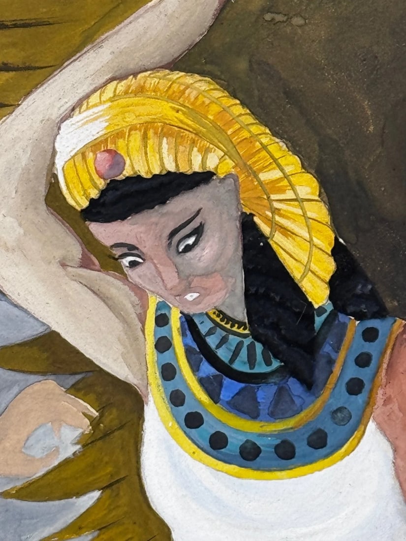 Surrealism Painting Death of Cleopatra by Wenda Jerrum c1960 Egyptian Mythology - 15