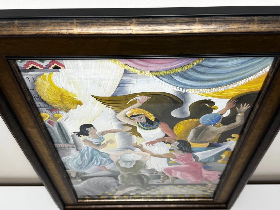 Surrealism Painting Death of Cleopatra by Wenda Jerrum c1960 Egyptian Mythology - 4