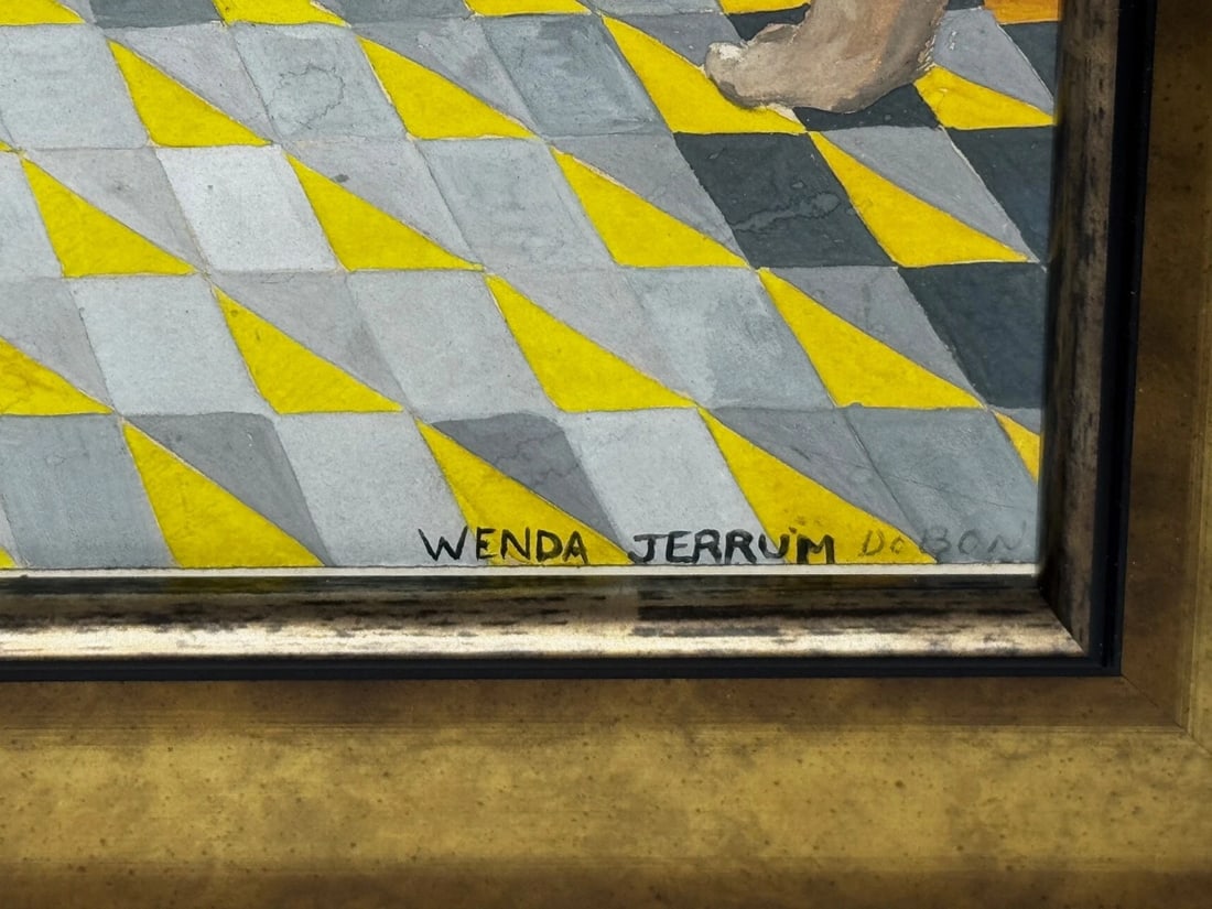 Surrealism Painting Death of Cleopatra by Wenda Jerrum c1960 Egyptian Mythology - 5