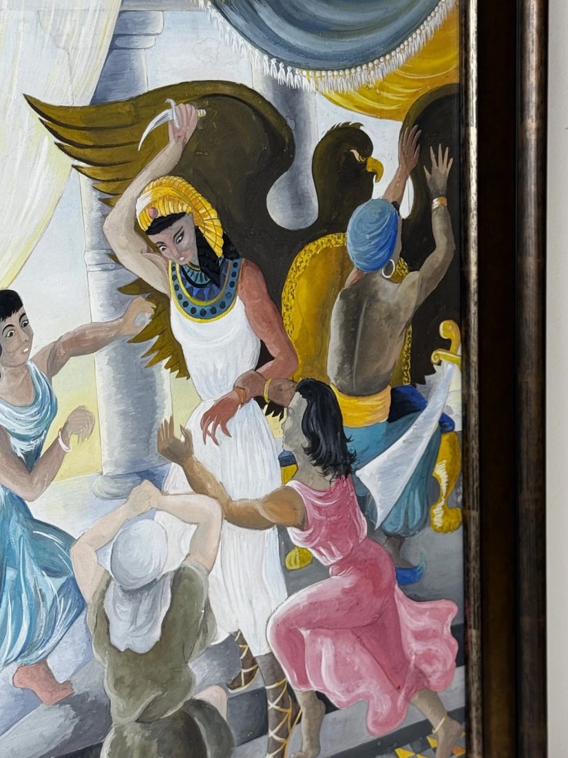 Surrealism Painting Death of Cleopatra by Wenda Jerrum c1960 Egyptian Mythology - 6