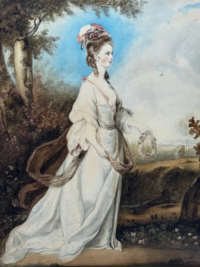Painting Lady Jane Stanhope as Aurora In the Manner of Sir Joshua Reynolds C1785 - 2