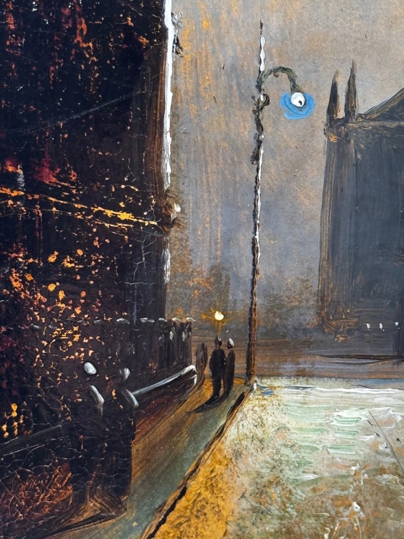 Painting Trinity Church Liverpool In Moonlight By Walter Meegan Grimshaw Protégé - 15